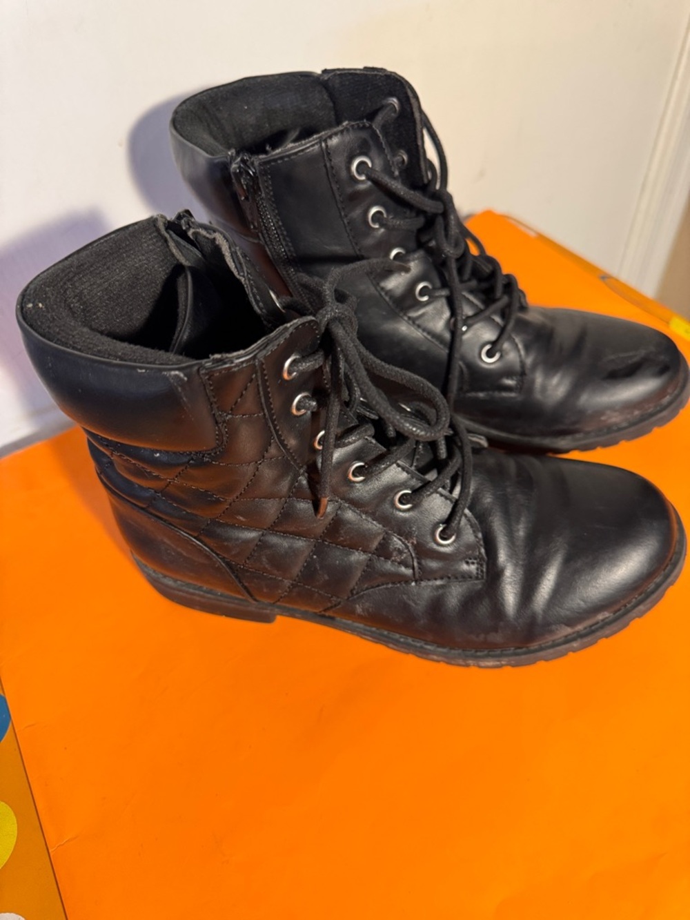 Girl’s Black Combat Boots
